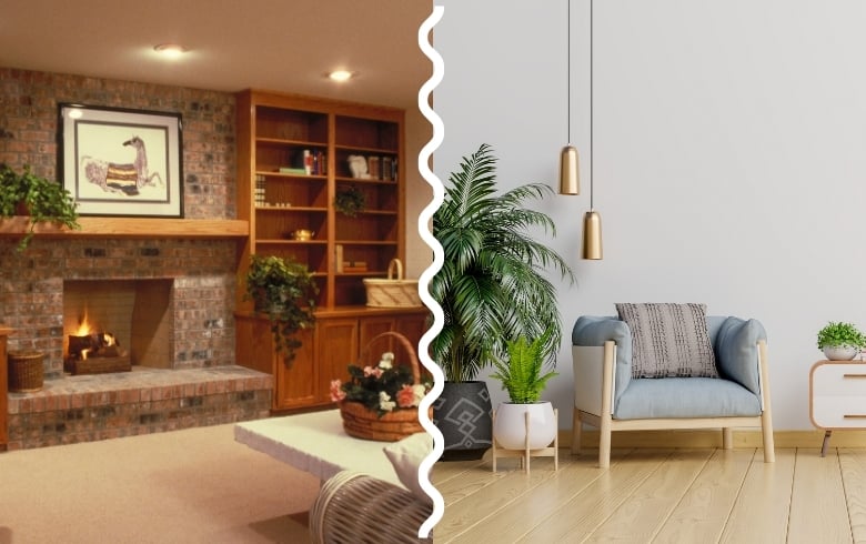2001 decor versus 2021 decor