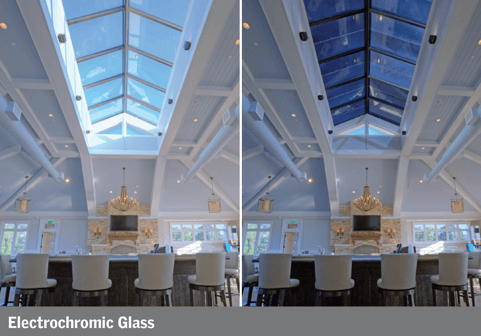 electrochromic glass glazing side by side comparison