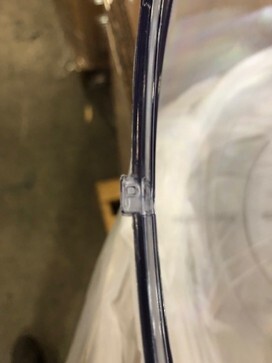 Polycarbonate dome marking is a P