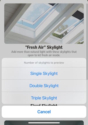 Visualizer app - number of skylights