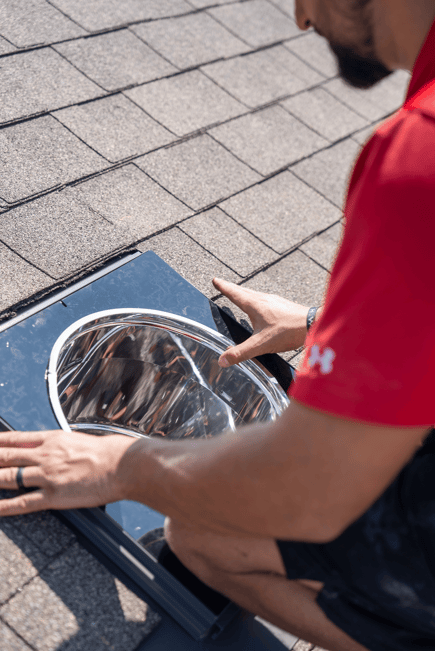 tubular skylights can have an acrylic dome or a glass window on the roof