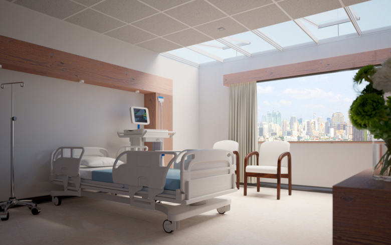 Hospital Room with Skylights